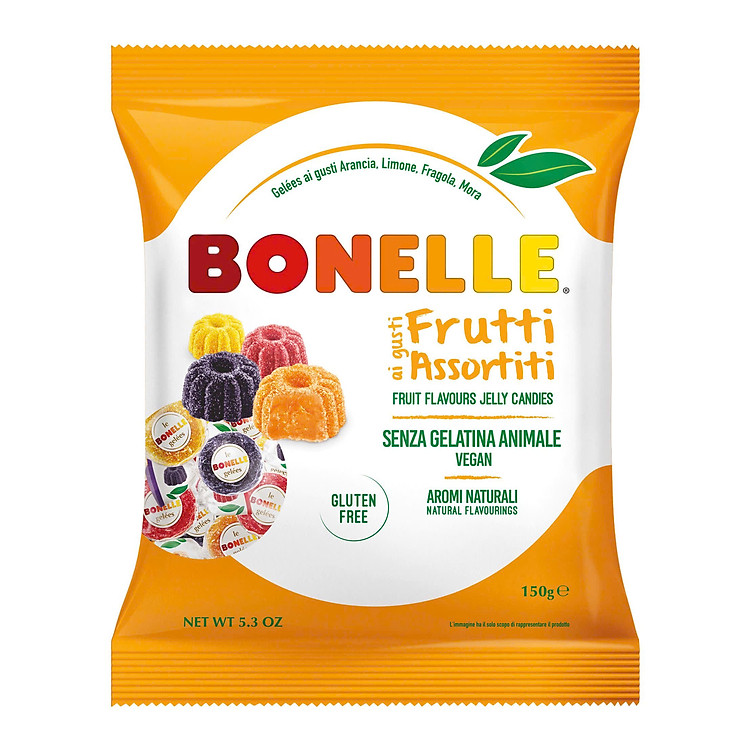 Kẹo Bonelle hương vị trái cây 150g - gói