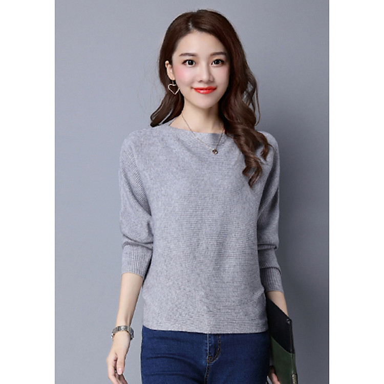 Áo len đẹp kiểu áo len tay dài cánh dơi đơn giản AL1369