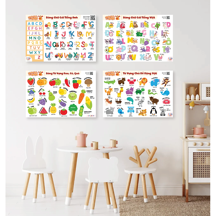 Đồ Chơi Giáo Dục - Poster Song Ngữ Chính hãng Ưu đãi - Hình ảnh 3