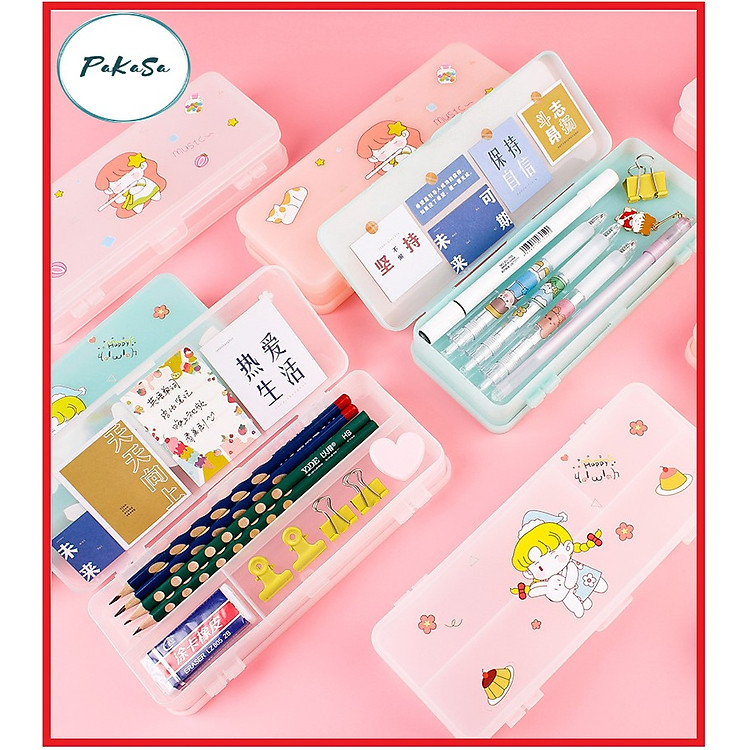 Hộp Đựng Bút 2 Tầng Sáng Tạo Cho Bé