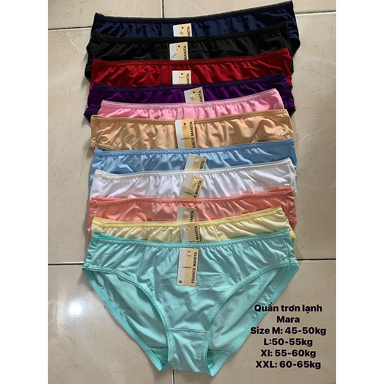 Sét 10 Quần lót thun lạnh trơn hàng cao cấp việt nam xuất khẩu ( từ 40kg đến 65kg)