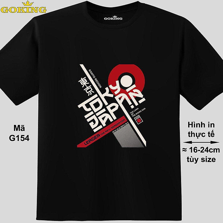 TOKYO JAPAN, mã G154. Áo thun nam nữ in siêu đẹp. Áo phông thoát nhiệt GOKING hàng hiệu cao cấp