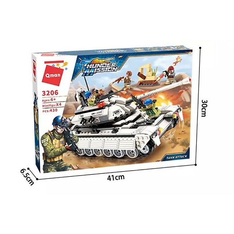 Đồ chơi lắp ráp xe tăng Qman 3206 Chính hãng Giá rẻ - Hình ảnh 5