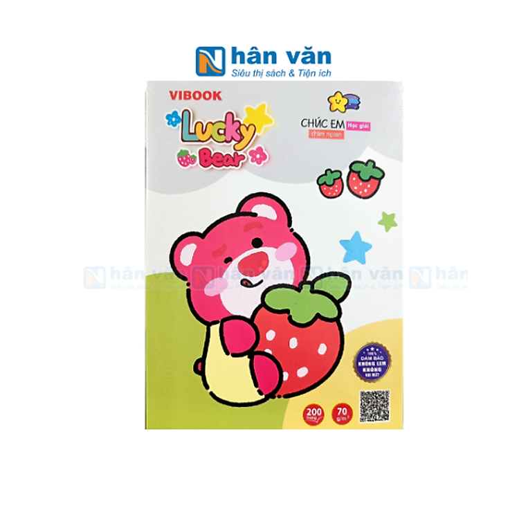 Tập Học Sinh Vibook Happy Lucky Bear (200 trang, 70gsm)