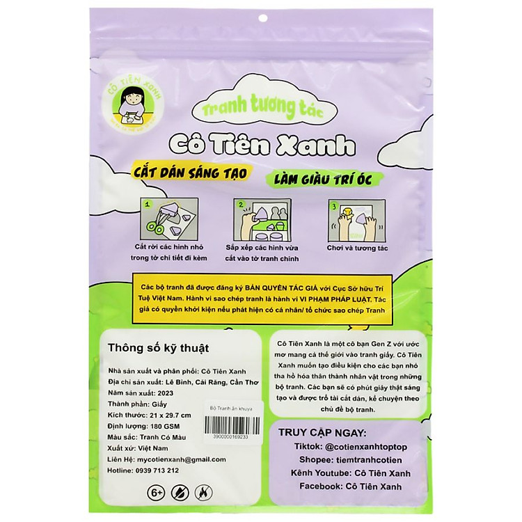 Mua Bộ Tranh Tương Tác Cô Tiên Xanh Chính hãng Tiết kiệm - Hình ảnh 3