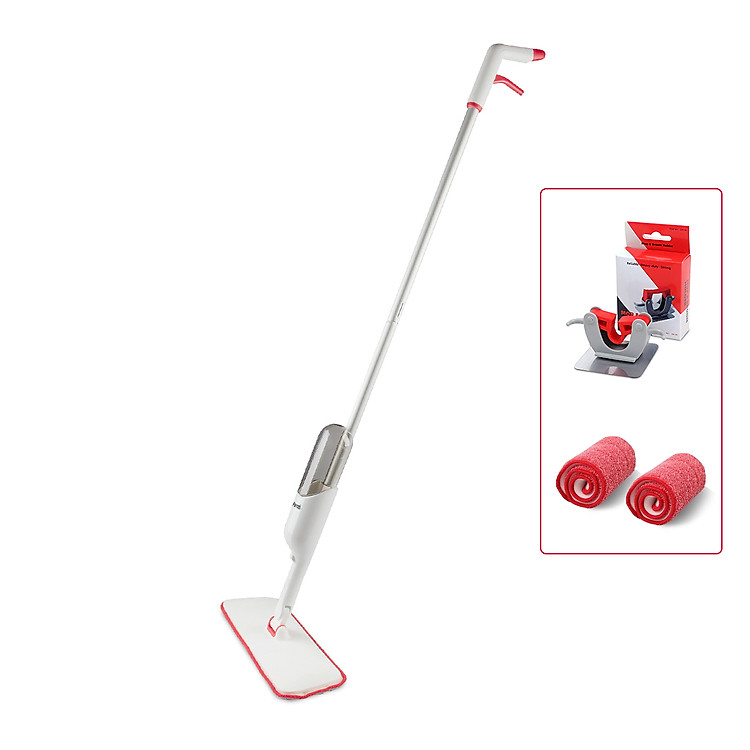 Bộ Cây Lau Nhà Thông Minh Đa Năng Phun Sương Parroti Spray SP01 Cao Cấp - Tặng Thêm 1 Móc Treo và 1 Miếng Lau