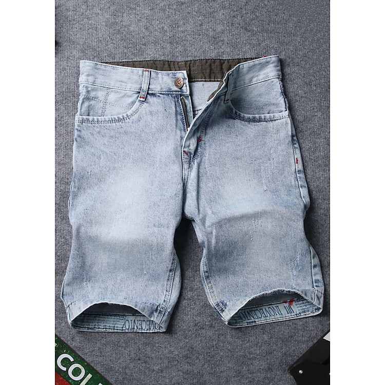Quần short jean nam xanh bạc Q414 Muidoi