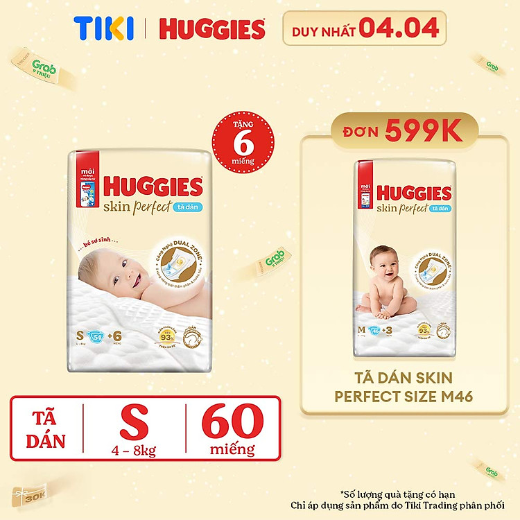 Tã dán sơ sinh Huggies Skin Perfect S Chính hãng Giá tốt