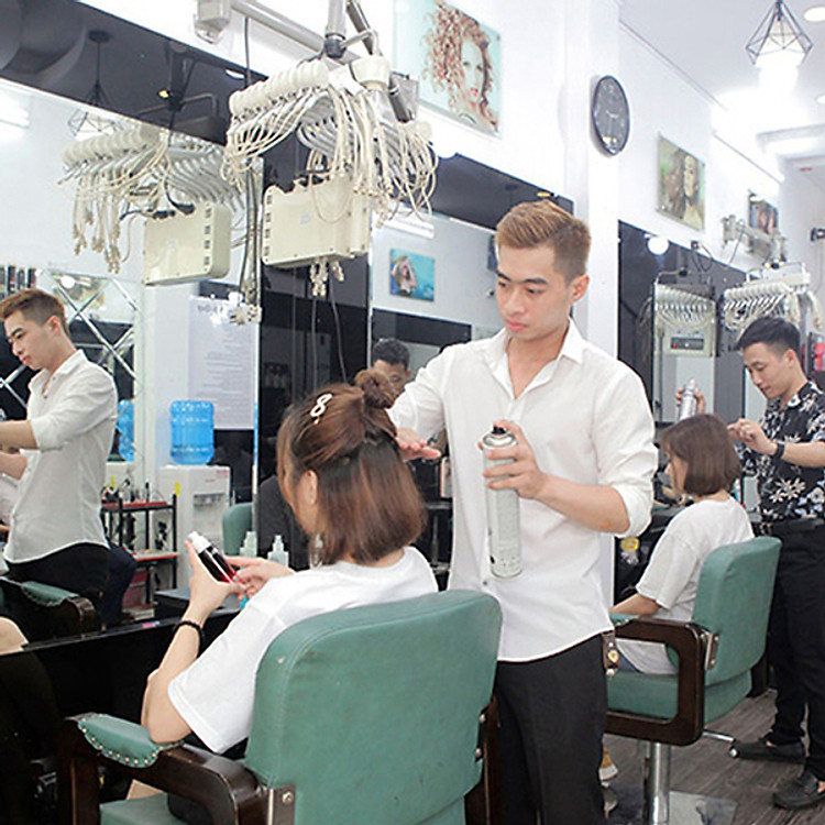 HN - Trọn gói tóc đẹp tặng hấp phục hồi bảo vệ dưỡng óng mượt tại 199x Hair Salon