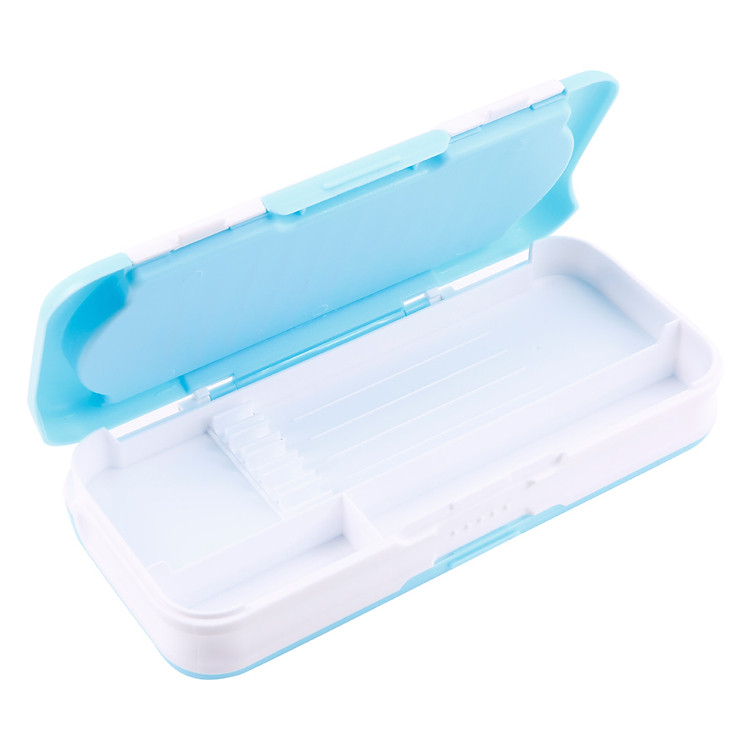 Hộp Bút Hít Nhựa No 3542 Xiaolingjing - Xanh Nhạt - Ảnh 4