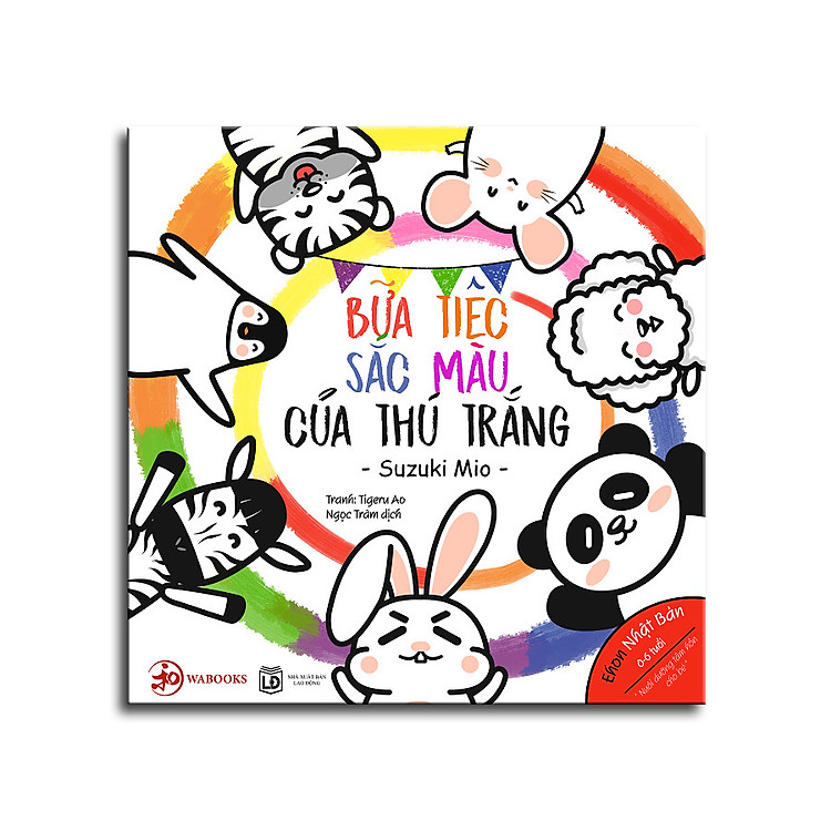 Sách Ehon Màu Sắc - Bữa Tiệc Sắc Màu Của Thú Trắng