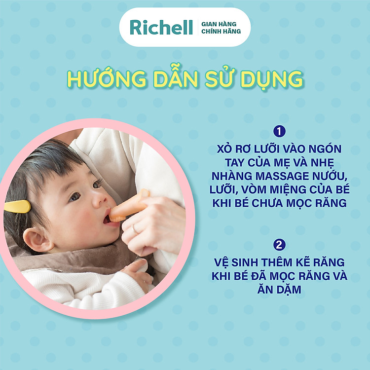 Mua Rơ lưỡi silicone Richell cho bé Chính hãng Giá tốt - Hình ảnh 4
