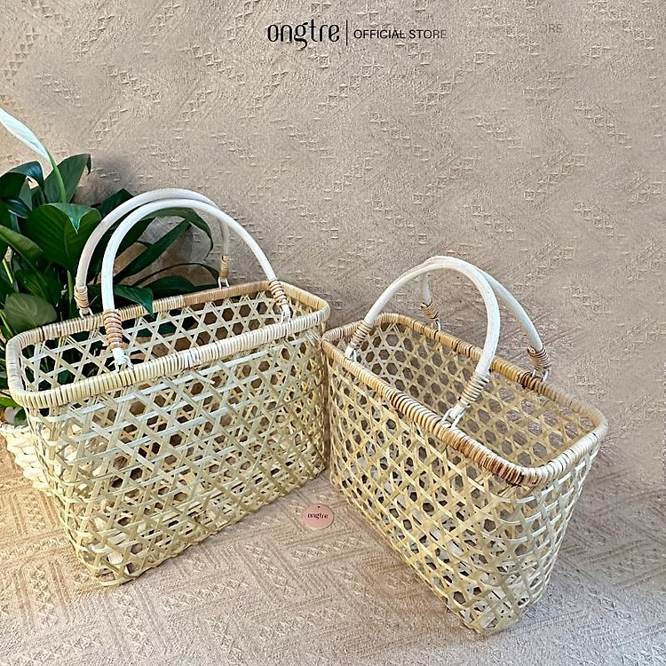 Giỏ Mây Tre Đựng Quà Tết (Size bé) - Ảnh 2