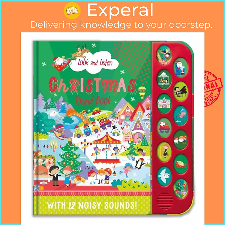 Sách - Christmas Look & Listen 12 Button Sound by North Parade Publish (UK edition, paperback)
