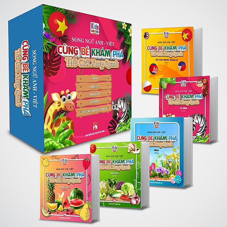 Sách Bộ Hộp Song Ngữ CBKPTGXQ - Bộ 5 Cuốn Tập 1 (Hồng)