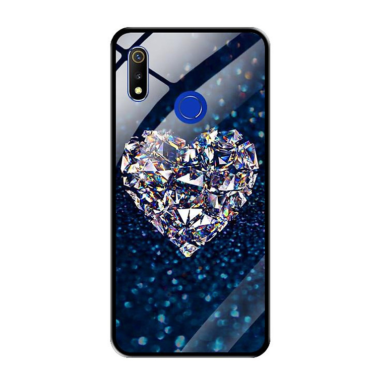 Ốp Lưng Kính Cường Lực cho Realme 3 Pro - 0420 HEART11 - Hàng Chính Hãng