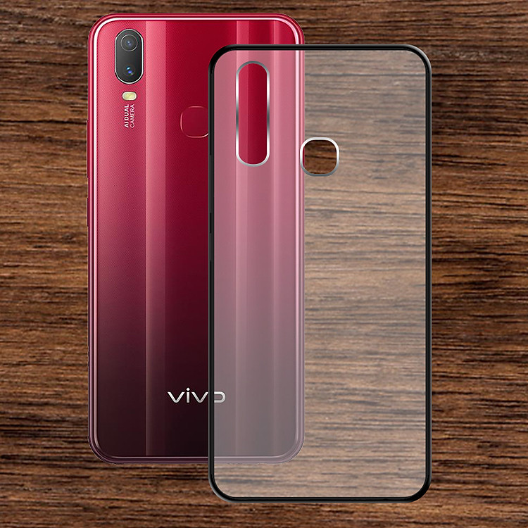 Ốp lưng Vivo Y11 - Bề mặt nhám chống vân tay, lưng cứng, viền TPU dẻo - 02138 - Hàng Chính Hãng