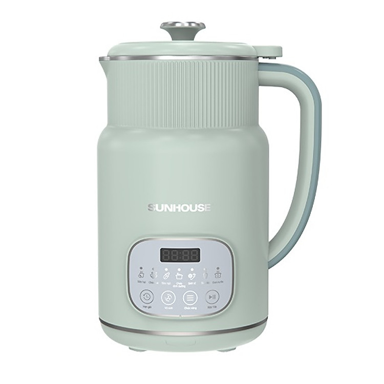 Máy Làm Sữa Hạt Đa Năng Sunhouse SHD5260 – 800ml Cối 2 lớp Lưỡi dao kép 8 cánh, Hẹn giờ nấu thông minh - Hàng chính hãng