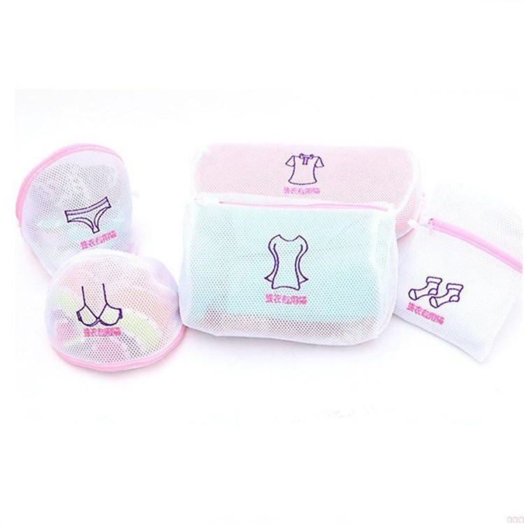 Bộ 5 túi giặt bảo vệ quần áo, đồ lót các kích thước GS0086
