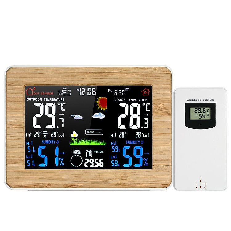 Trạm thời tiết không dây màng hình LCD
