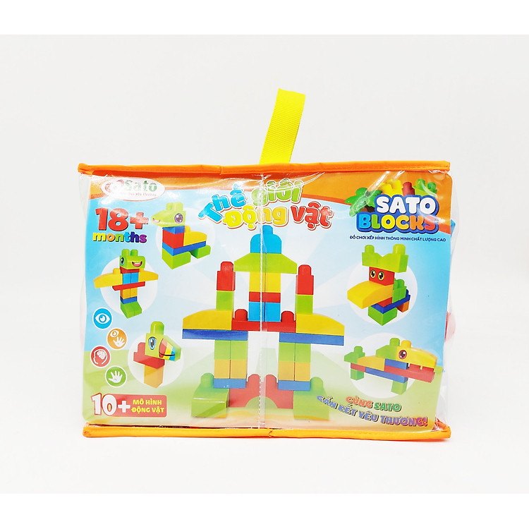 Mua Đồ chơi Xếp hình Sato Blocks 36 chi tiết Chính hãng Giá rẻ - Hình ảnh 2