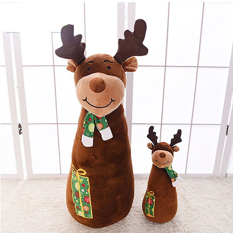 Quà tặng giáng sinh Tuần lộc bông noel gối ôm