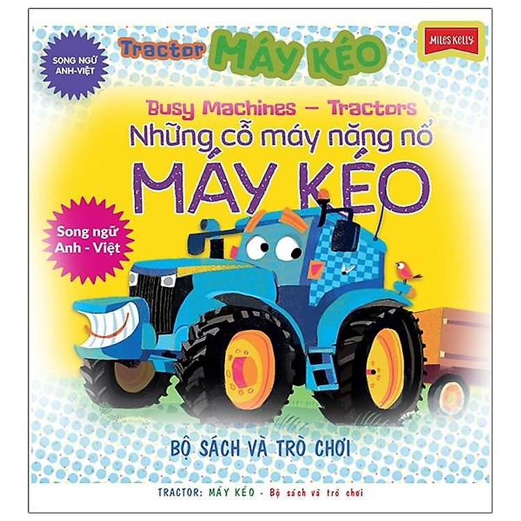 BỘ SÁCH BUSY MACHINES + PUZZLE ACTIVITY - TRACTOR: MÁY KÉO (SONG NGỮ ANH - VIỆT) - KÈM MÔ HÌNH LẮP GHÉP