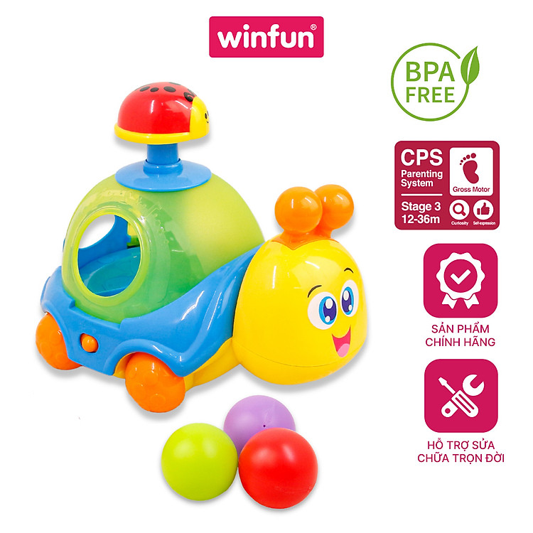 Tìm mua tại Avakids: Đồ chơi ốc sên kéo dây Winfun 0674-NL - Ngập tràn khuyến mãi