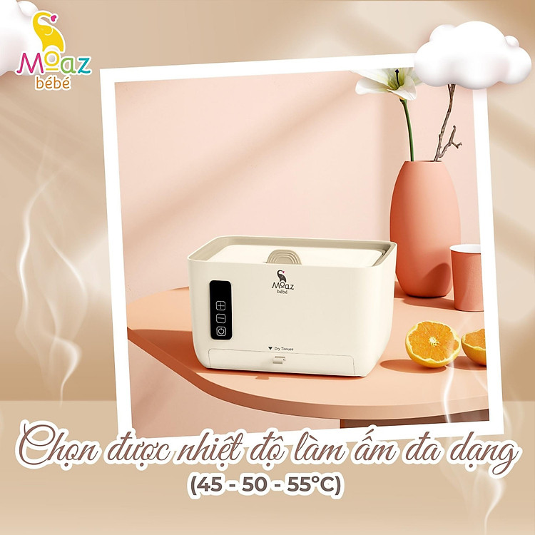 Máy làm ấm khăn ướt Moaz bebe MB-059 Đảm bảo Giá tốt - Hình ảnh 4