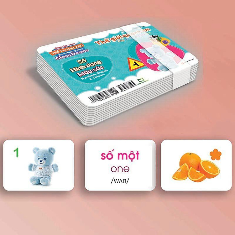Sách - Thẻ Flashcard Theo Phương Pháp Glenn Doman - Thế Giới Quanh Em: Số - Hình Dạng - Màu Sắc