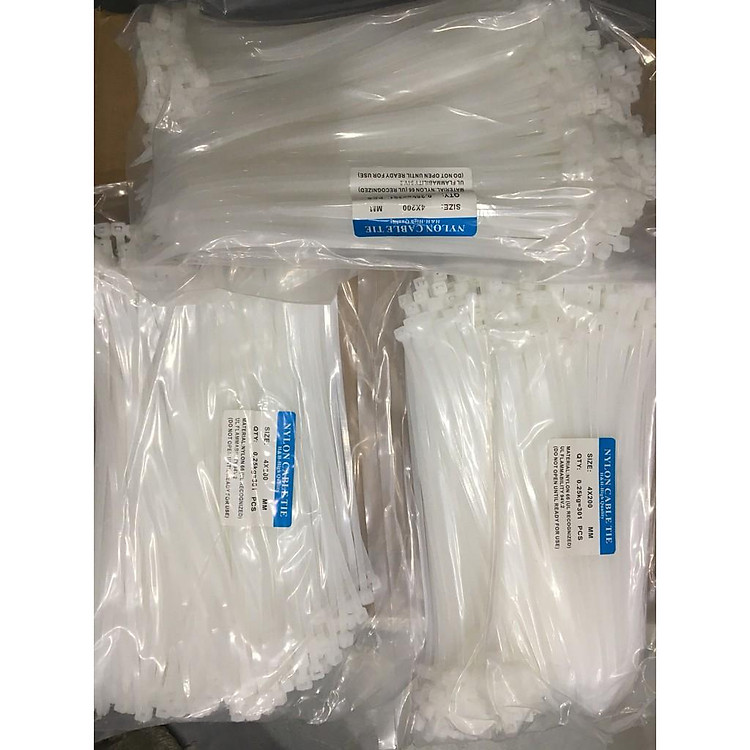 Túi 250g Dây Thít, Rây Rút, Lạt Nhựa. Loại to 4x200mm