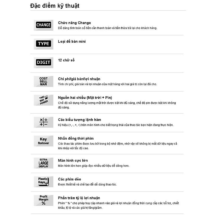 Máy Tính Để Bàn Casio DC/MC-12M (Size Nhỏ) - Ảnh 6