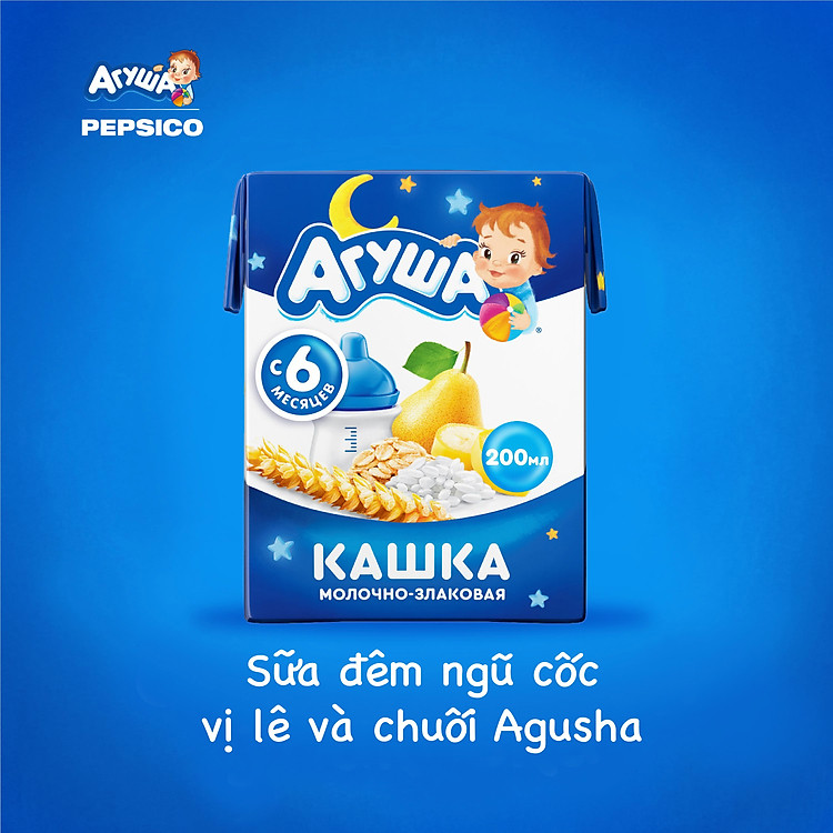Sữa đêm ngũ cốc vị lê chuối Agusha Hàng chuẩn Tiết kiệm - Hình ảnh 2