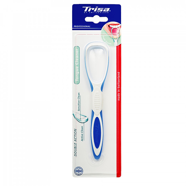 Dụng Cụ Cạo Lưỡi Người Lớn Sản Xuất Tại Thụy Sĩ Trisa Double Action