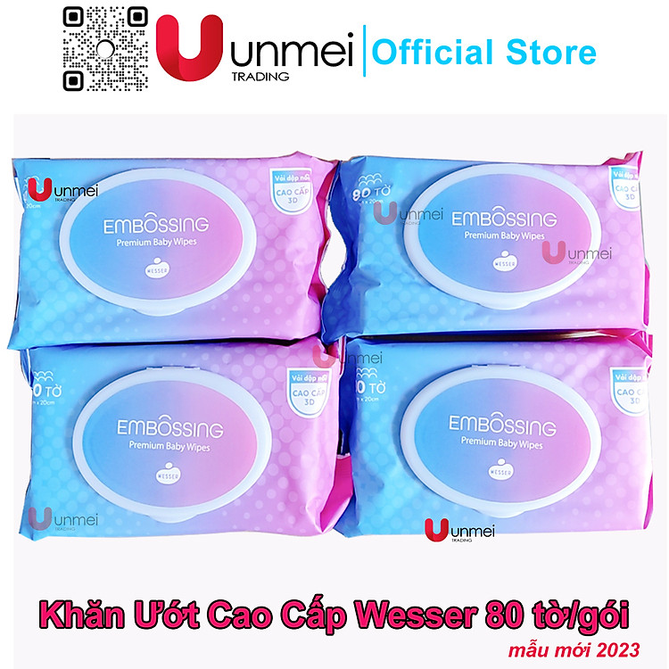 Combo 4 gói khăn ướt Wesser Đảm bảo Ưu đãi