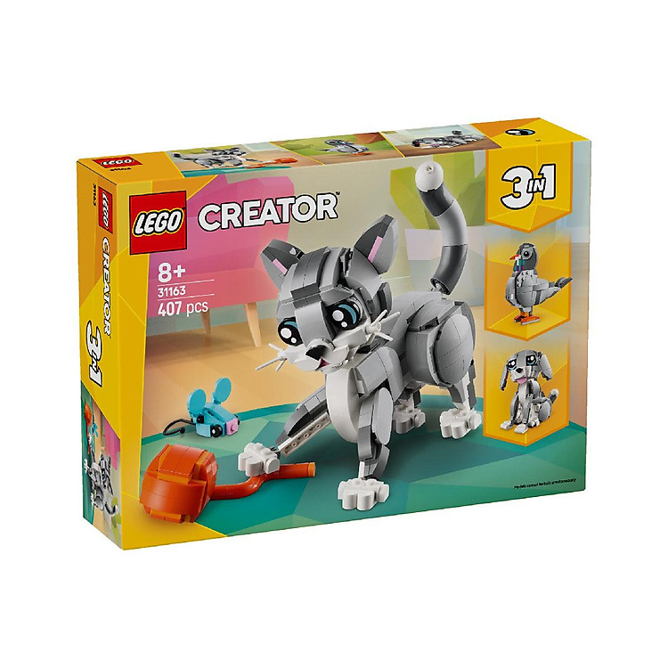 Mua tại Tiki: Đồ Chơi Lắp Ráp Chú Mèo LEGO 31163 Chính hãng Giá tốt