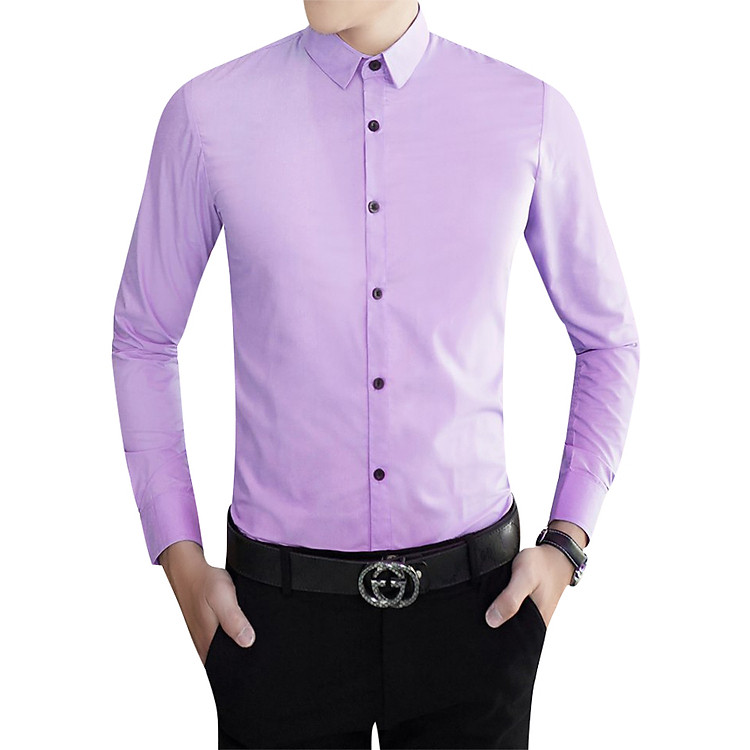 Áo Sơ Mi Nam Tay Dài Kingman KM0020 - Hồng Nhạt