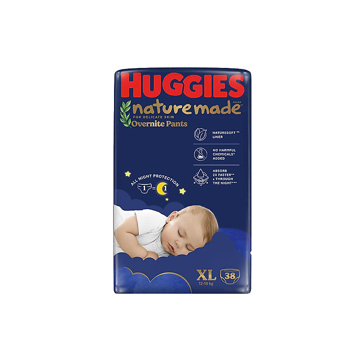 Tã quần Huggies Naturemade XL 38 miếng Ưu đãi