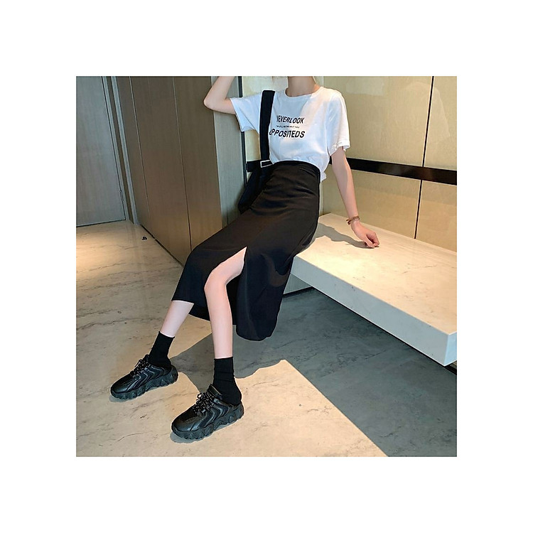 Chân Váy Midi Skirt Xẻ Tà ĐÙI SÂU
