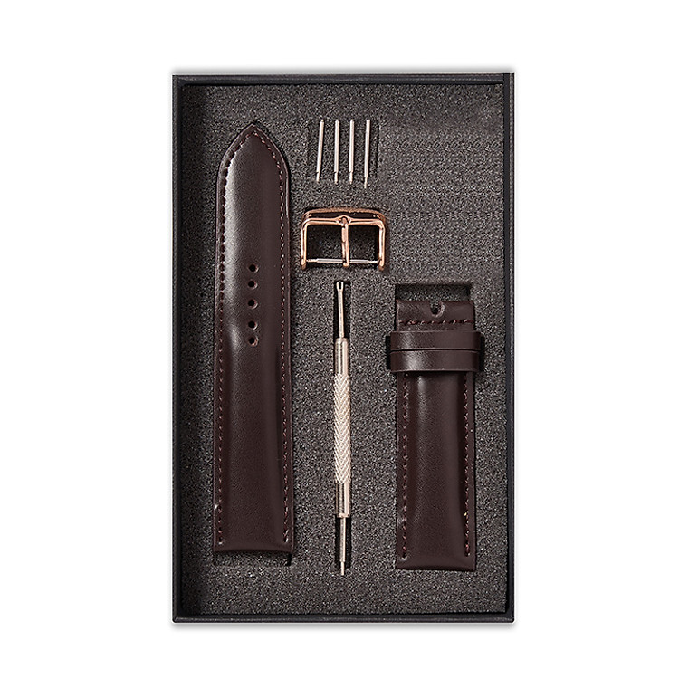 Dây đeo đồng hồ da bò màu nâu Size 14/15/16/17/18/19/20/21/22/23/24/25/26mm - Dây đồng hồ da bò Thật 100% - Bảo Hành 12 Tháng