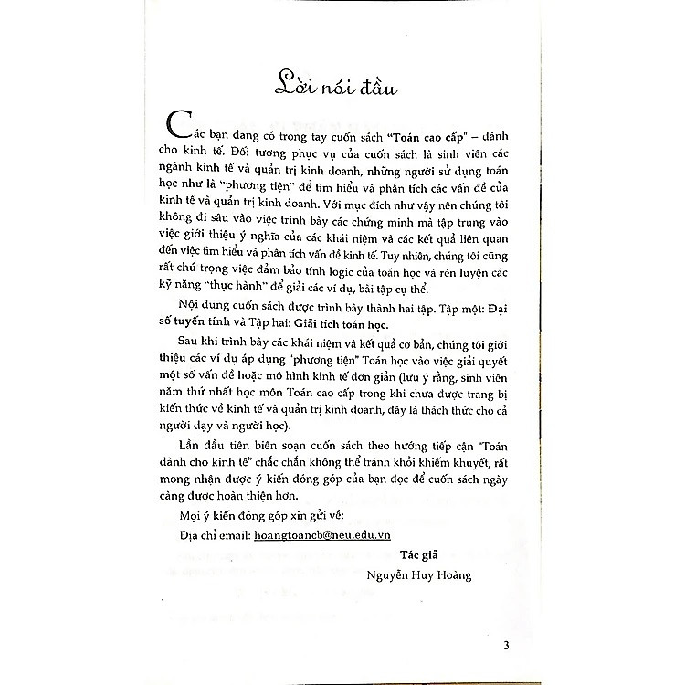 Toán Cao Cấp - T2: Giải Tích Toán Học - Ảnh 3