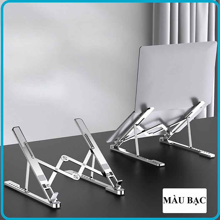 Giá Đỡ Laptop Hợp Kim Nhôm Cao Cấp Gấp Gọn CRAZY COOL, Giúp Tản Nhiệt Laptop, Macbook, Máy Tính Xách Tay - 10 Vị Trí Điều Chỉnh Góc Độ - Hàng Chính Hãng