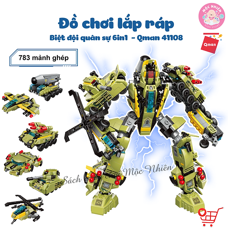 Mua tại Lazada: Đồ Chơi Lắp Ráp Qman 41108 - Biệt Đội Chính hãng Giá tốt