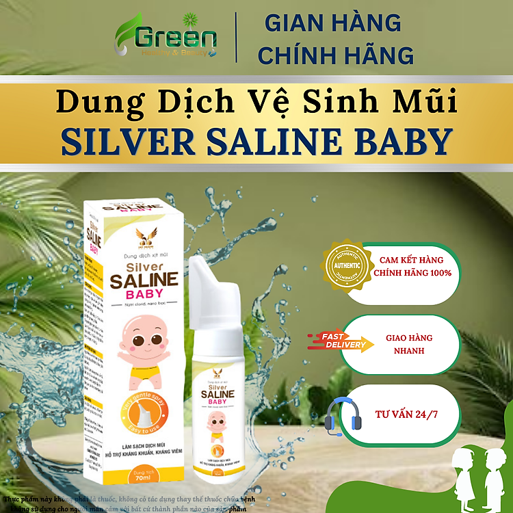 Silver Saline Baby - Xịt Mũi Cho Bé Chính hãng Giá tốt - Hình ảnh 3