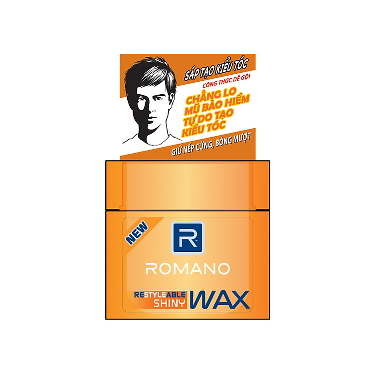 Sáp Tạo Kiểu Tóc Cứng Bóng Mượt Romano Shiny (68g)