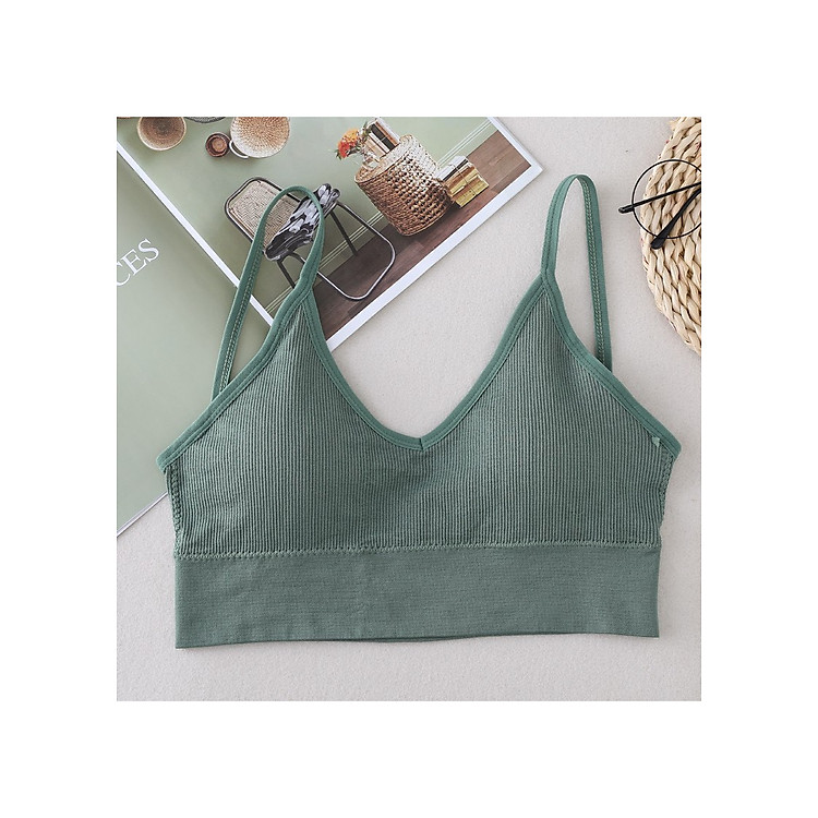 Áo lót nữ , Áo ngực thun len sợi tăm tre Maitoshi-6601 thấm hút mồ hôi Chất liệu 95%cotton 5%spandex chống xù , phù hợp cho Tập Gym mix đồ cá tính