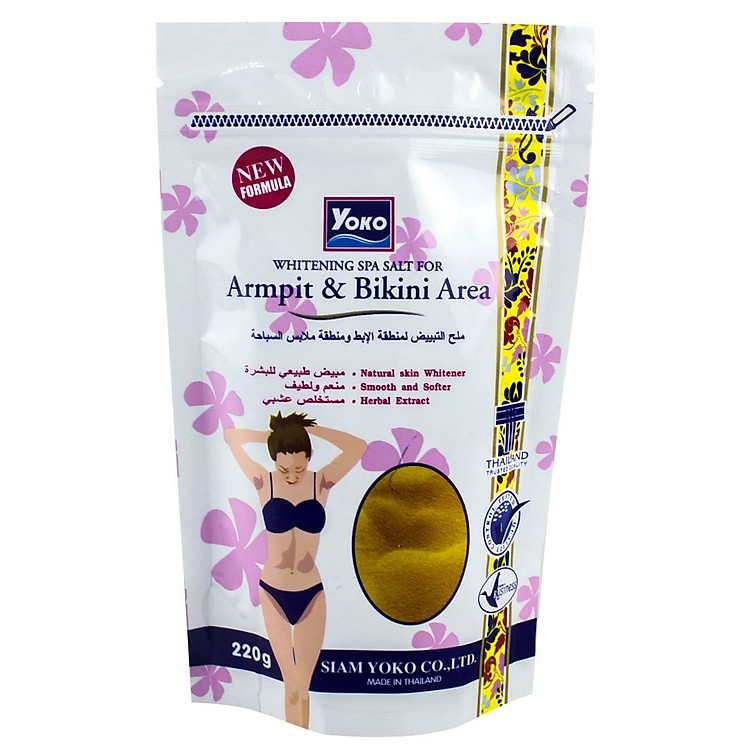 Muối Spa Sáng Da Vết Thâm Vùng Nách Và Bikini Yoko (220g)