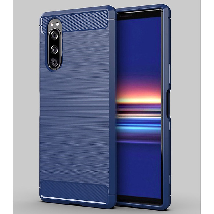 Ốp lưng chống sốc Vân Sợi Carbon cho Sony Xperia 5