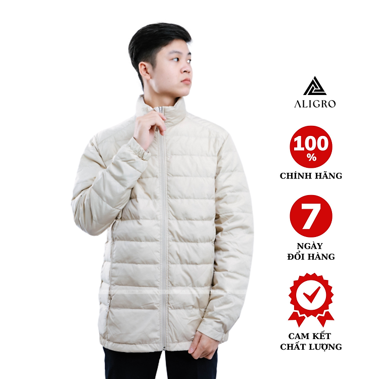 Áo khoác lông vũ màu sữa ALGALV.6