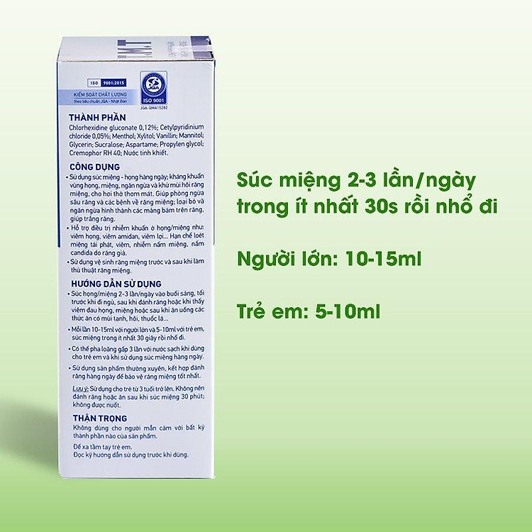 Nước súc miệng DKPHARMA TMT 250ml Chính hãng Ưu đãi - Hình ảnh 5